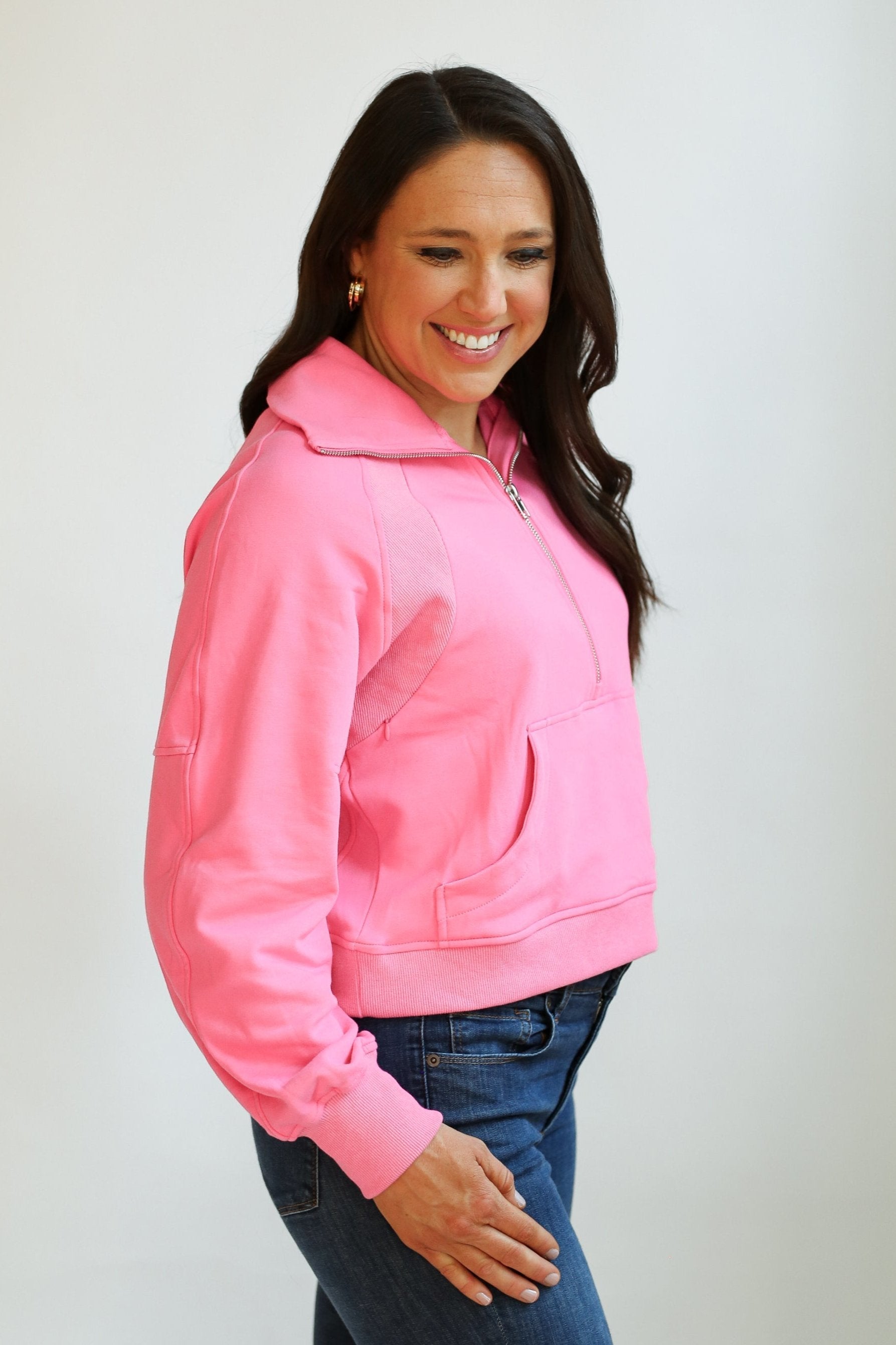 Oversized Three Zip Breastfeeding Sweatshirt | Milk & Baby