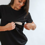 Full Zip Breastfeeding Tee | Milk & Baby