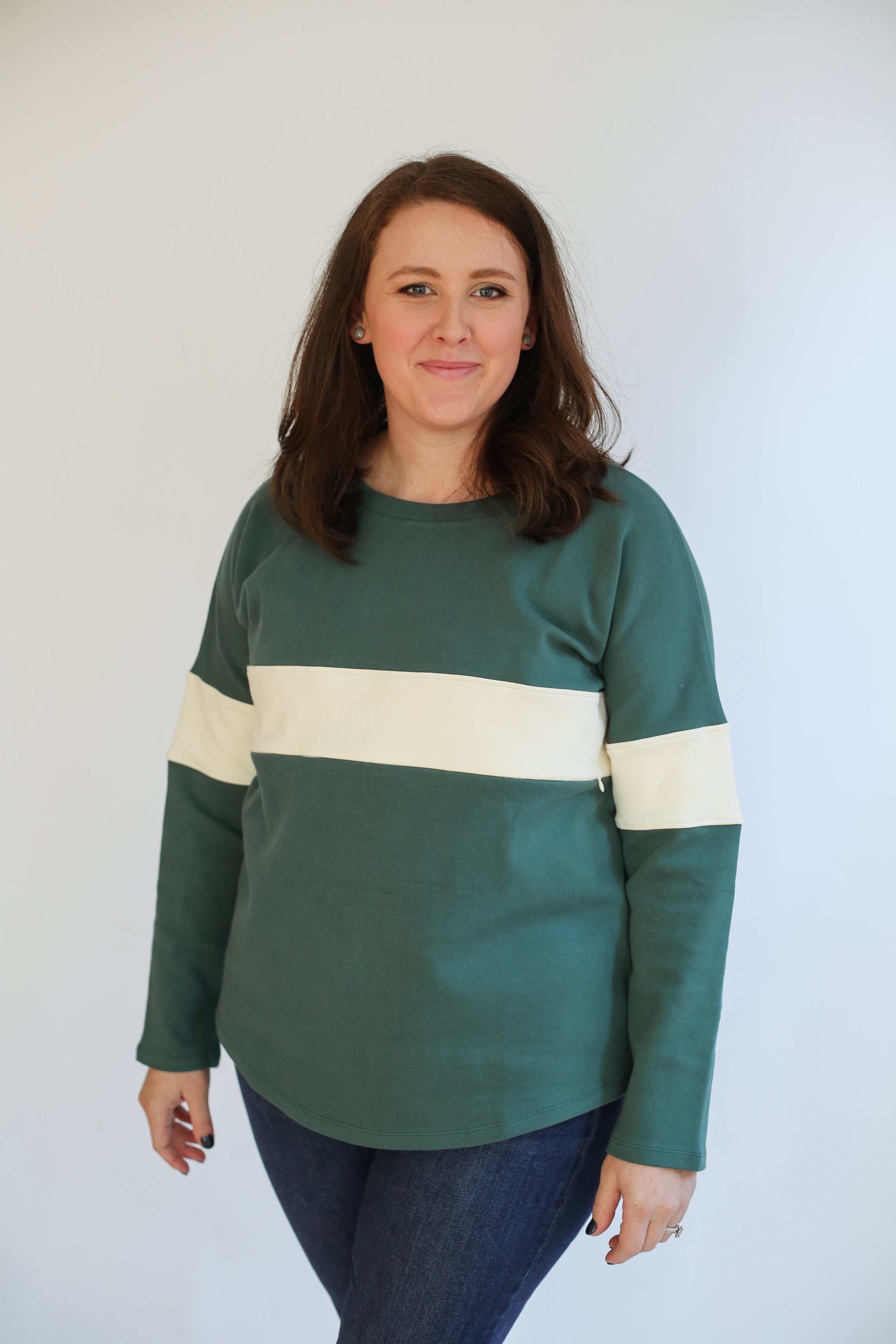 Varsity Dual Zip Breastfeeding Long Sleeve | Milk & Baby