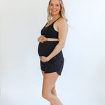 Maternity Athletic Shorts - Black | Milk & Baby