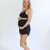 Maternity Athletic Shorts - Black | Milk & Baby