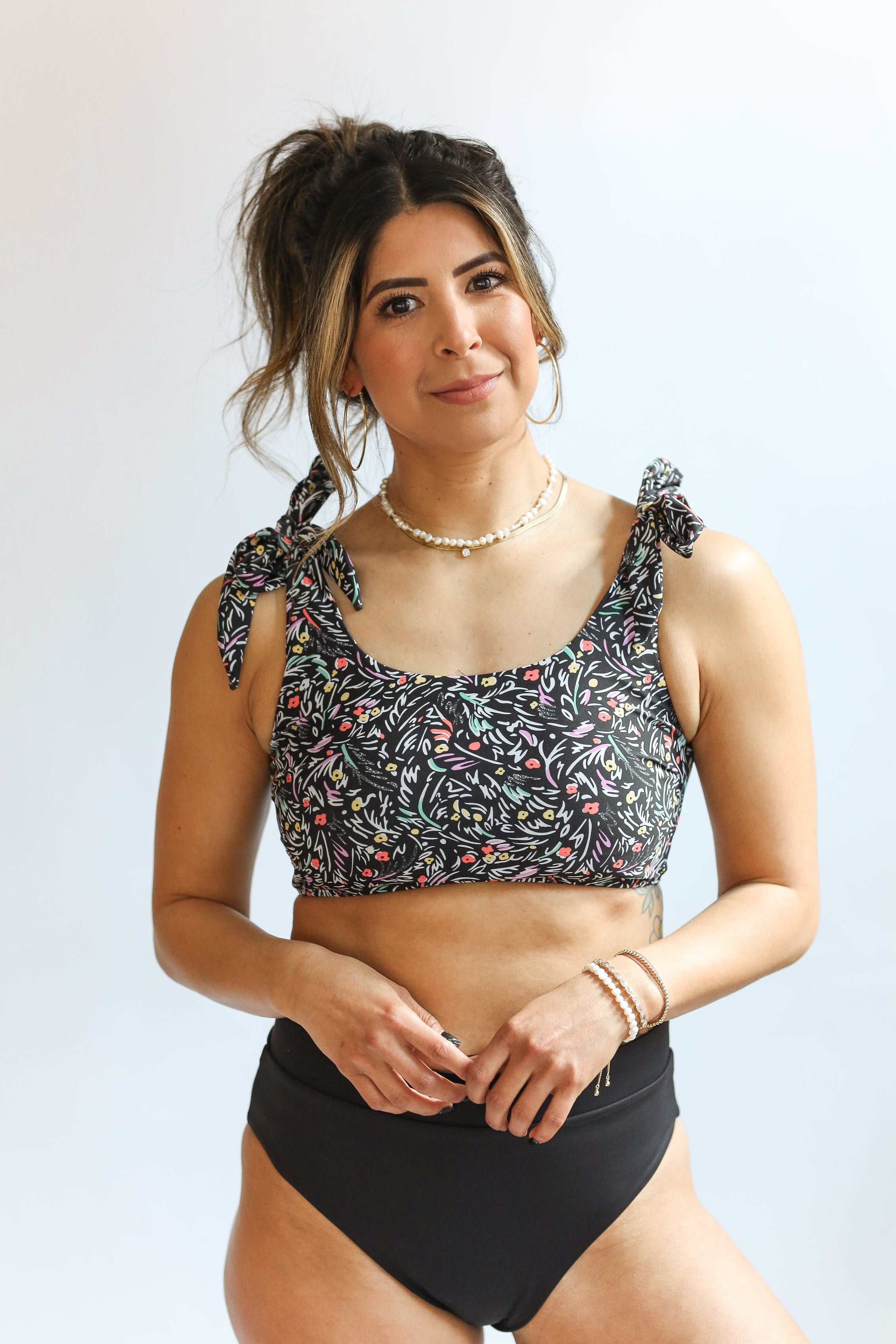 Tie Shoulder Breastfeeding Bikini Swimsuit Top | Milk & Baby