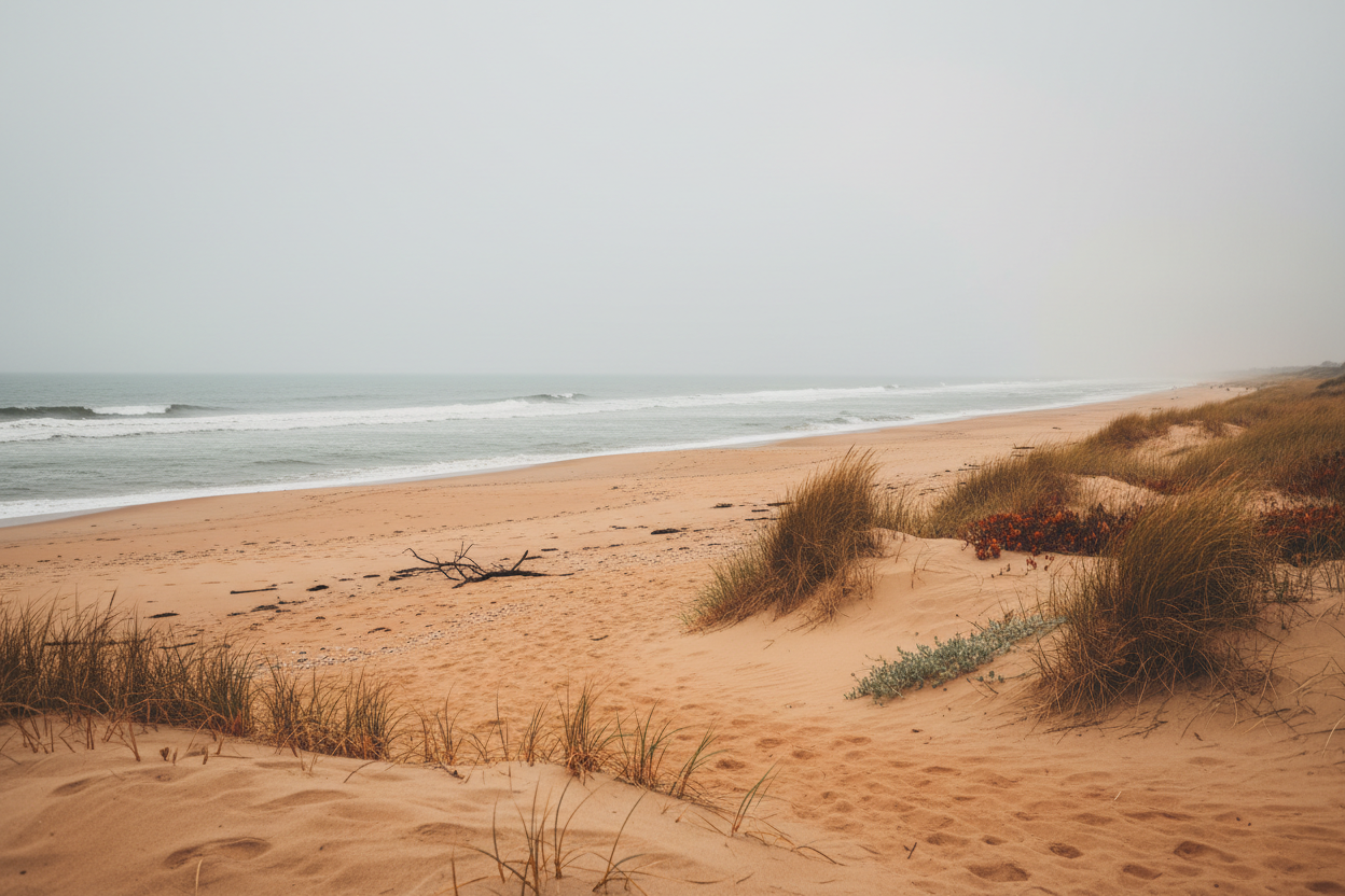 Muted Fall Beach Hero