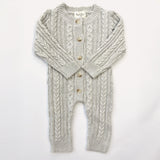 Luna + Luca Classic Cable Knit Jumpsuit Natural lifestyle