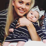 Navy Stripe Analise Maternity & Nursing Pajama and Baby Set - Milk & Baby 