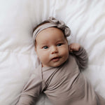 Harbor Mist Knotted Newborn Baby Gown | Milk & Baby