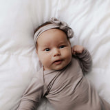 Harbor Mist Knotted Newborn Baby Gown | Milk & Baby