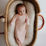 Heavenly Pink Knotted Baby Gown | Milk & Baby