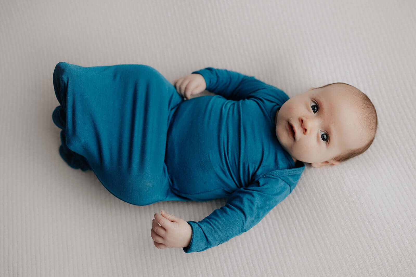 Blue Knotted Newborn Baby Gown | Milk & Baby