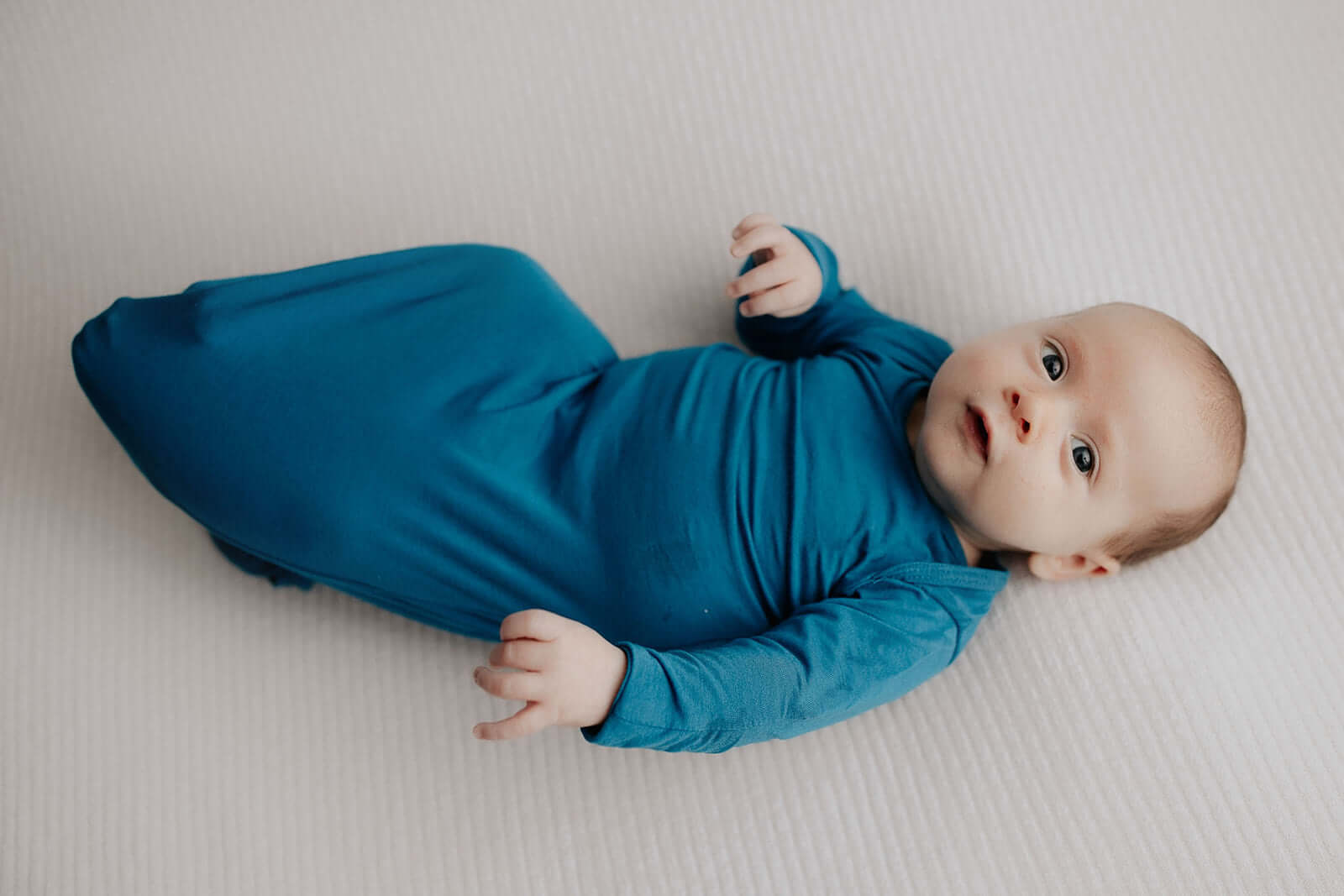 Blue Knotted Newborn Baby Gown | Milk & Baby