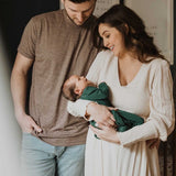 Forest Green Knotted Newborn Baby Gown