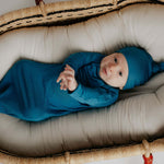 Blue Knotted Newborn Baby Gown | Milk & Baby