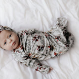 Floral Newborn Knotted Baby Gown