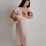 Heavenly Pink Mommy Labor & Delivery Gown | Milk & Baby