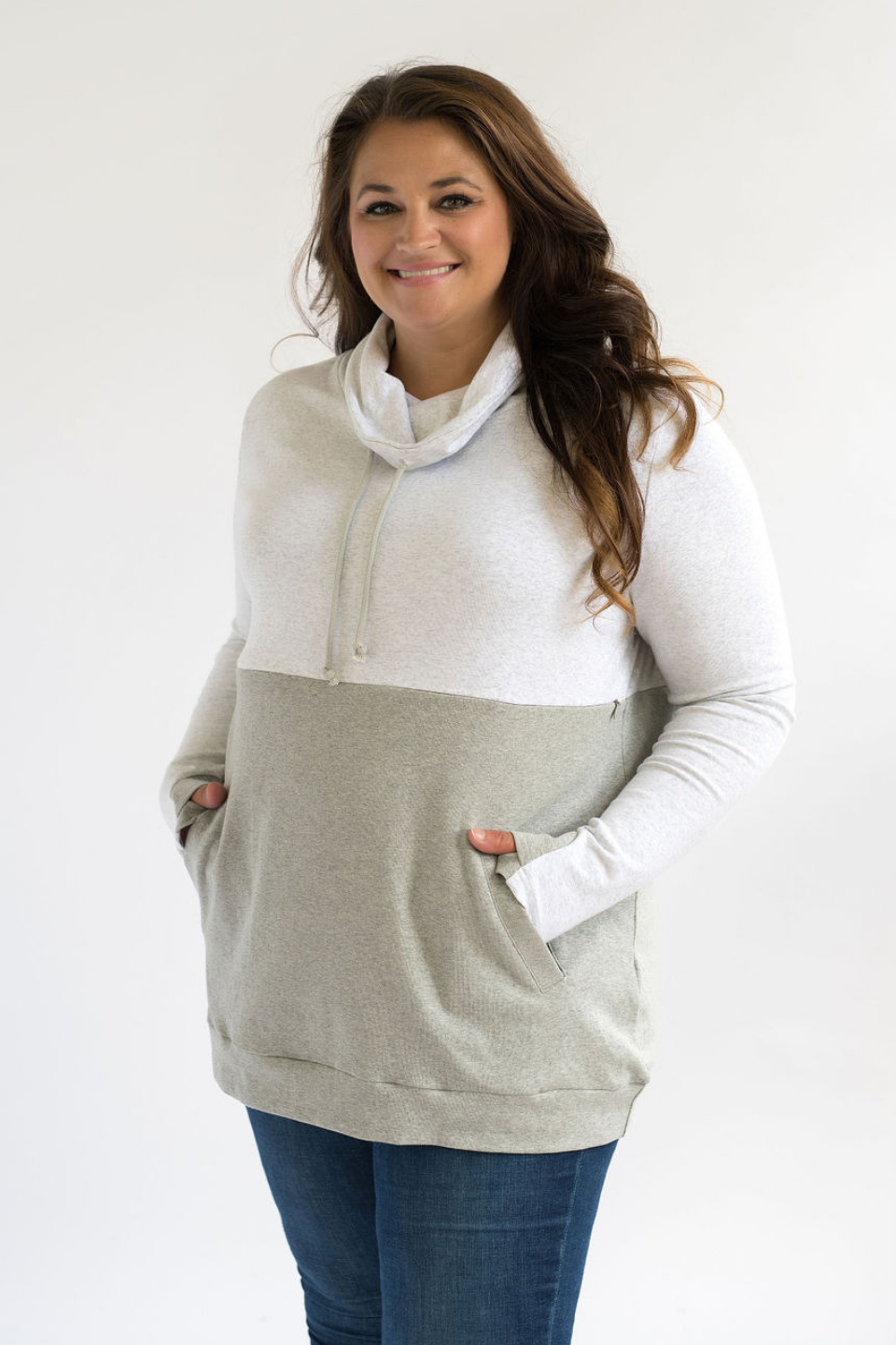 Nursing Sweatshirt Pullover | Light Grey Milk & Baby