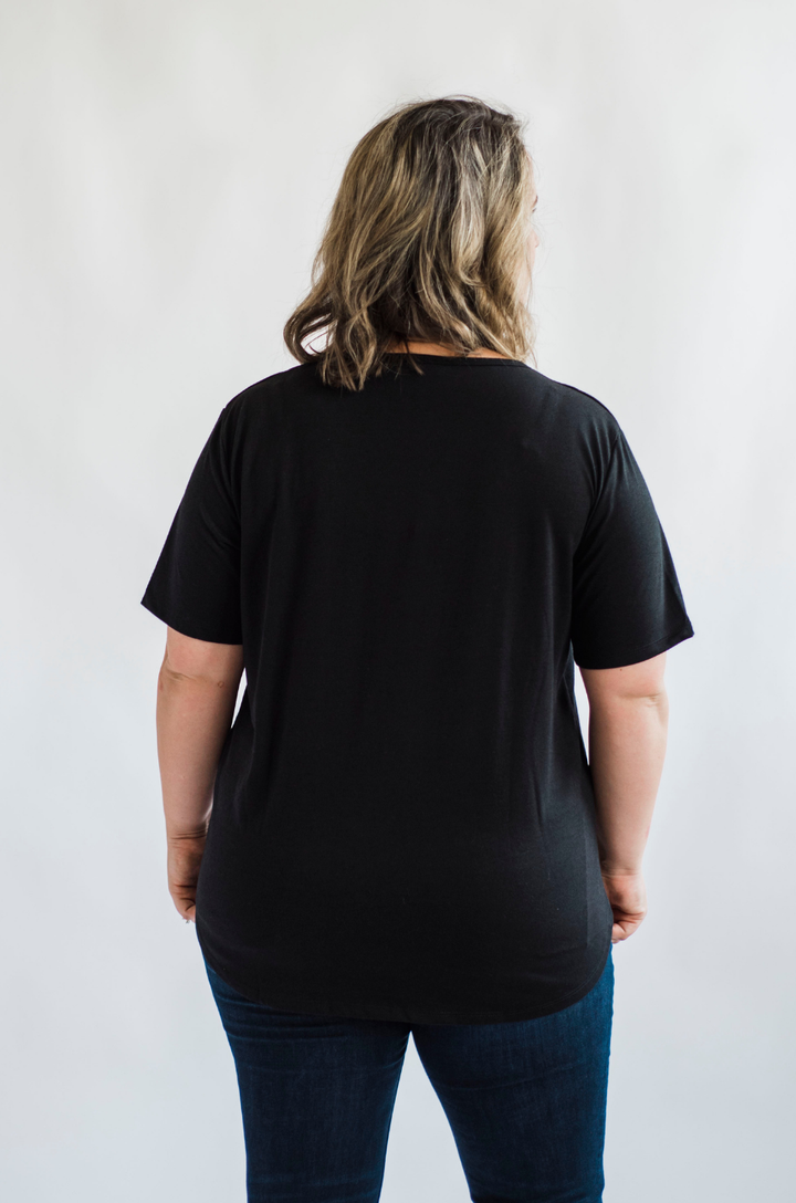Nursing T-shirt With Asymmetrical Flap | Black Milk & Baby