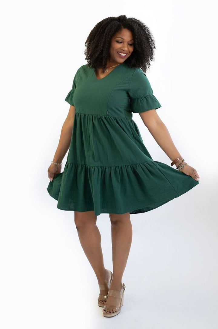 Bell Sleeve Pocket Nursing Dress | Green Milk & Baby