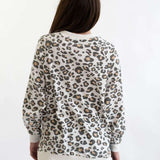Oversized Nursing Sweatshirt | Cream Leopard Milk & Baby