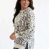 Oversized Nursing Sweatshirt | Cream Leopard Milk & Baby