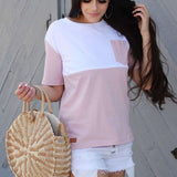 Nursing Pocket T-Shirt | Pink/White Milk & Baby