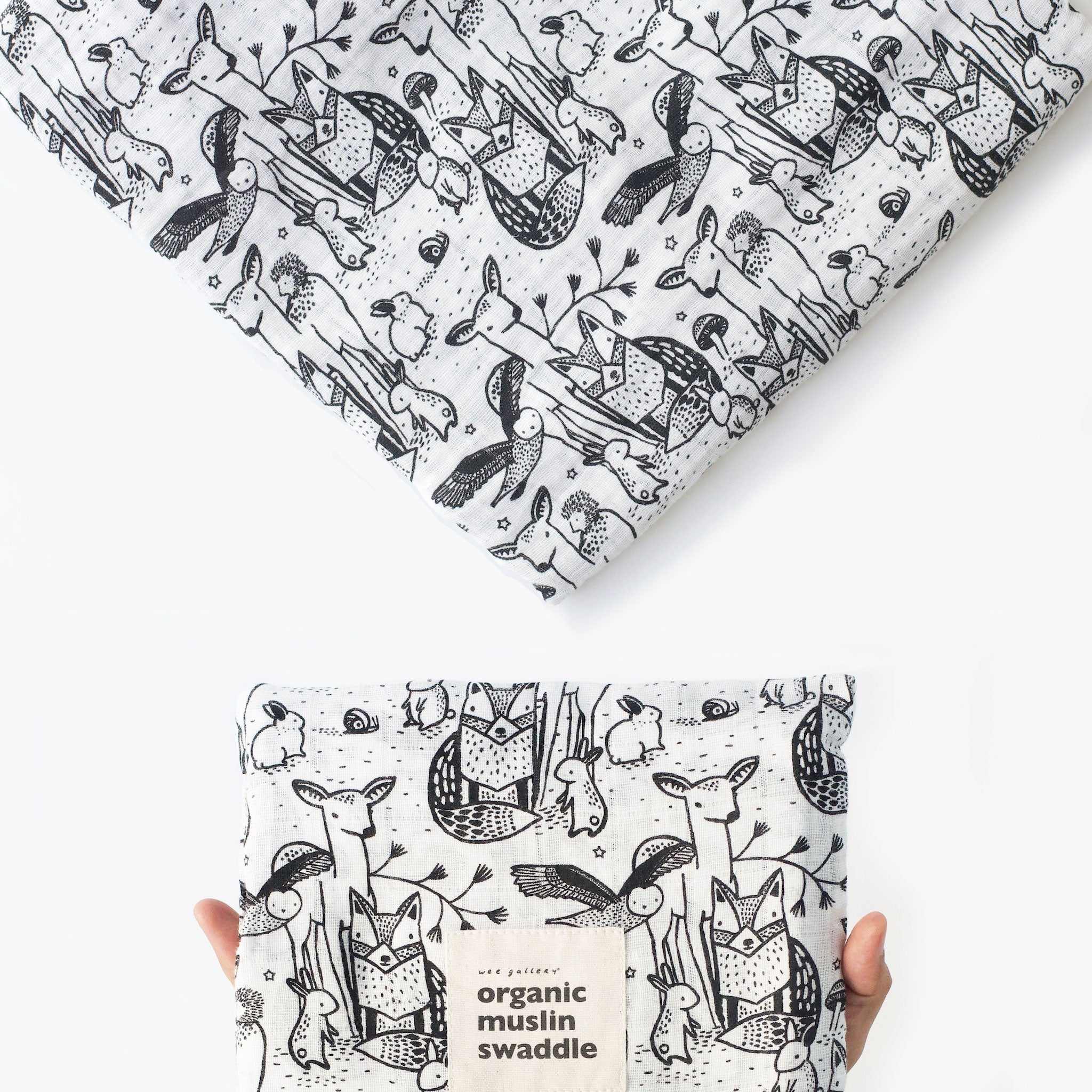 Forest | Organic Muslin Swaddle | Milk & Baby