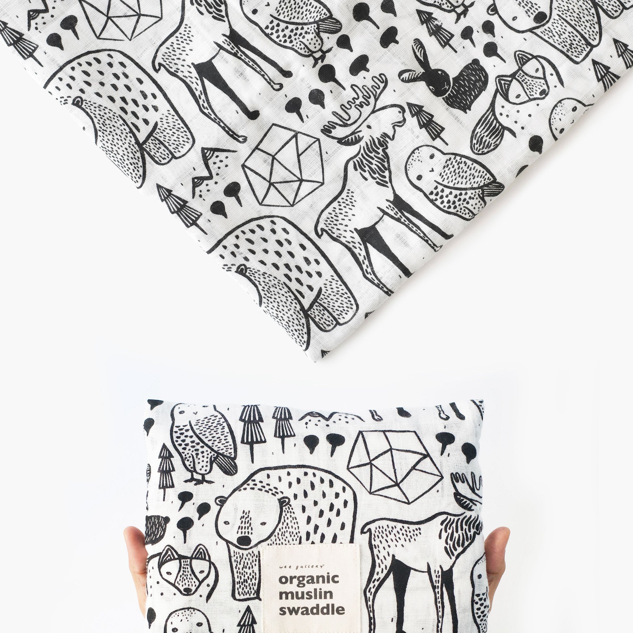 Nordic | Organic Muslin Swaddle | Milk & Baby