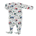 Over the River Zipper Footie | Milk & Baby