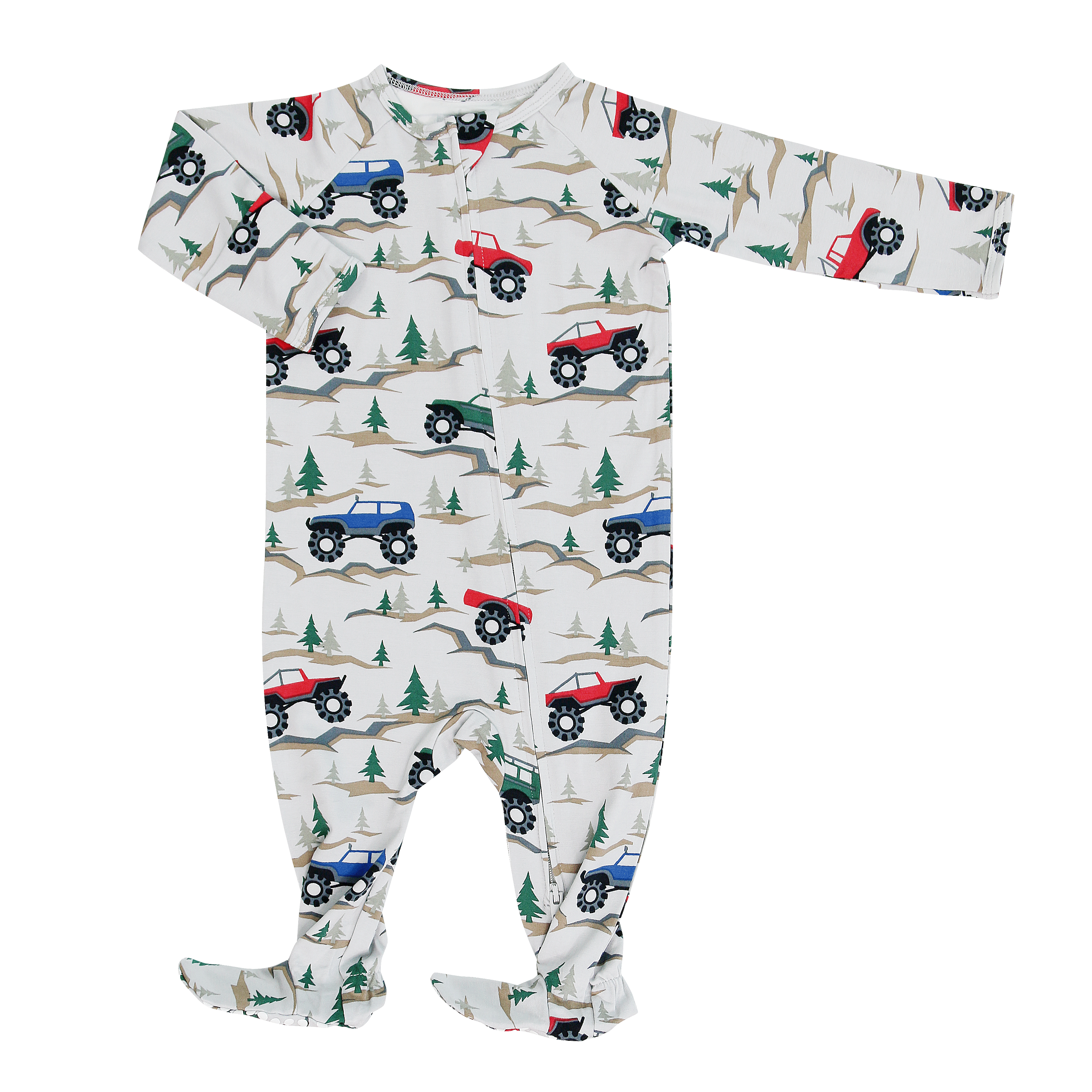 Over the River Zipper Footie | Milk & Baby