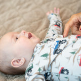 Over the River Zipper Footie | Milk & Baby