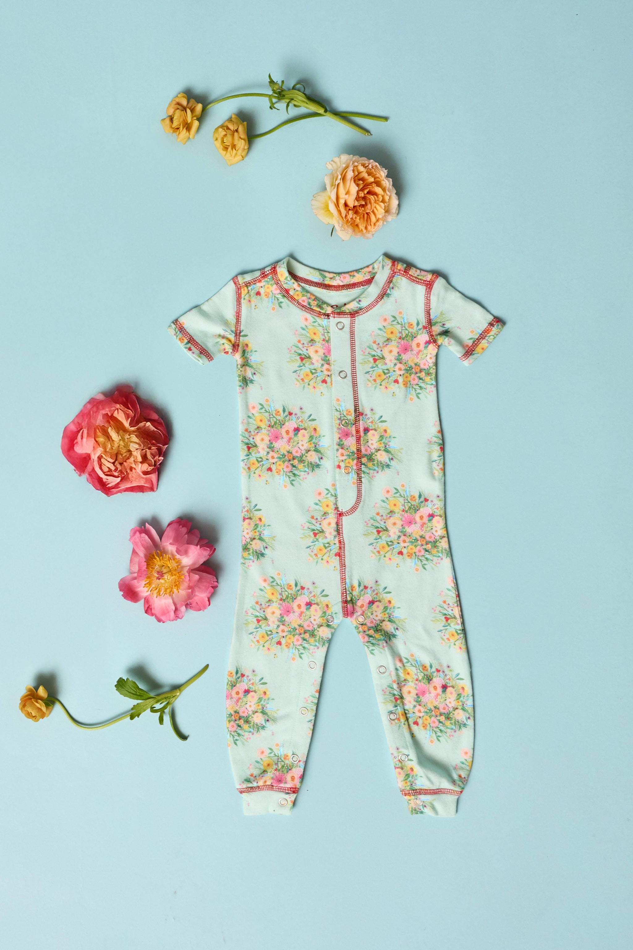 Adrian Valencia x PJS Floral Baby Romper