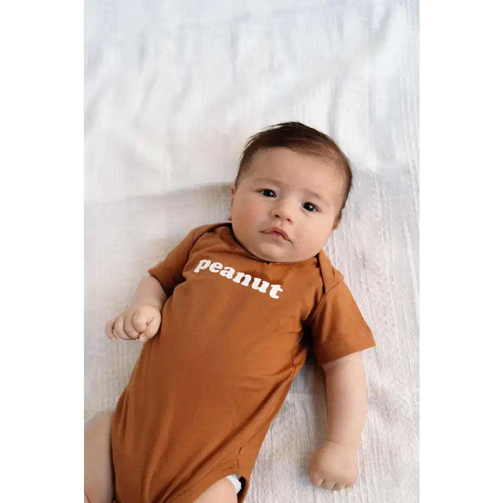 Peanut Organic Cotton Baby Onesie | Milk & Baby