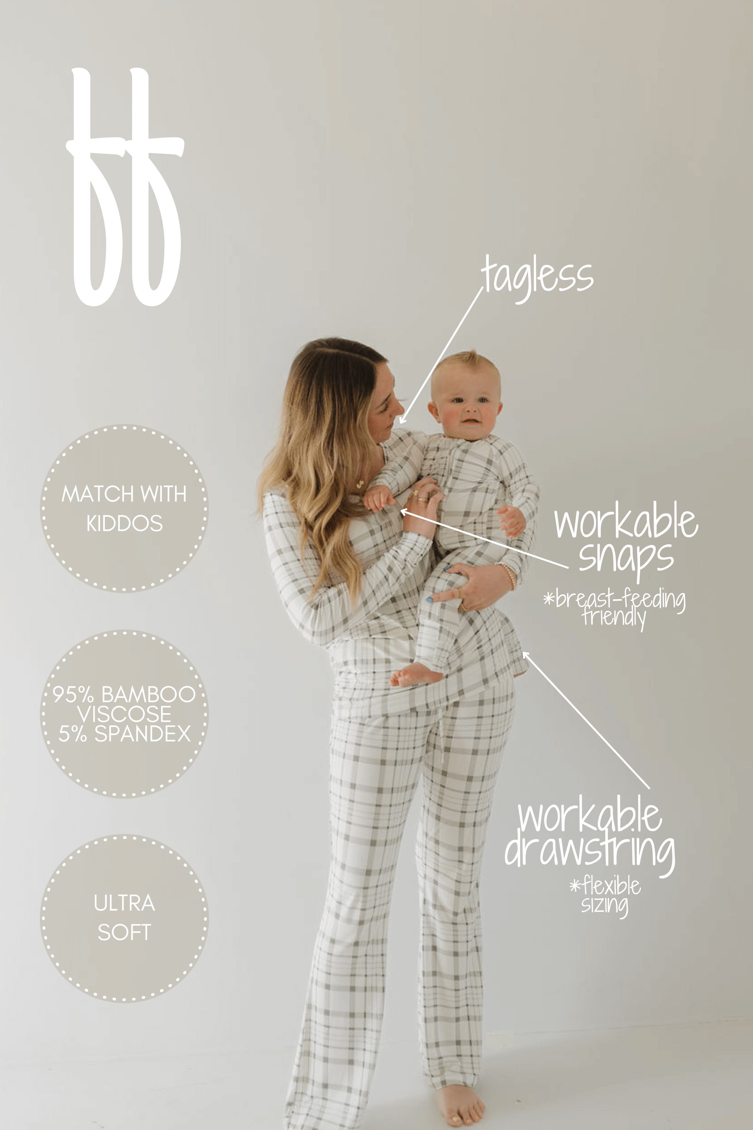 Picnic Plaid | Women's Bamboo Pajama | Milk & Baby