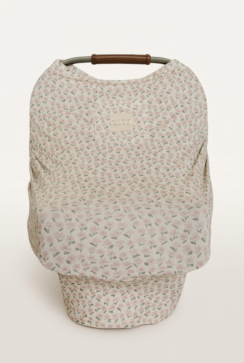 Pink Petal Floral multi-use cover with more space and a subtle background