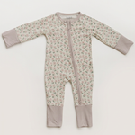 Pink Petal Floral sleeper with more space and a subtle background
