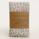 Pink Petal Floral swaddle with more space and a subtle background
