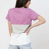 Colorblock Nursing T-Shirt | Pink