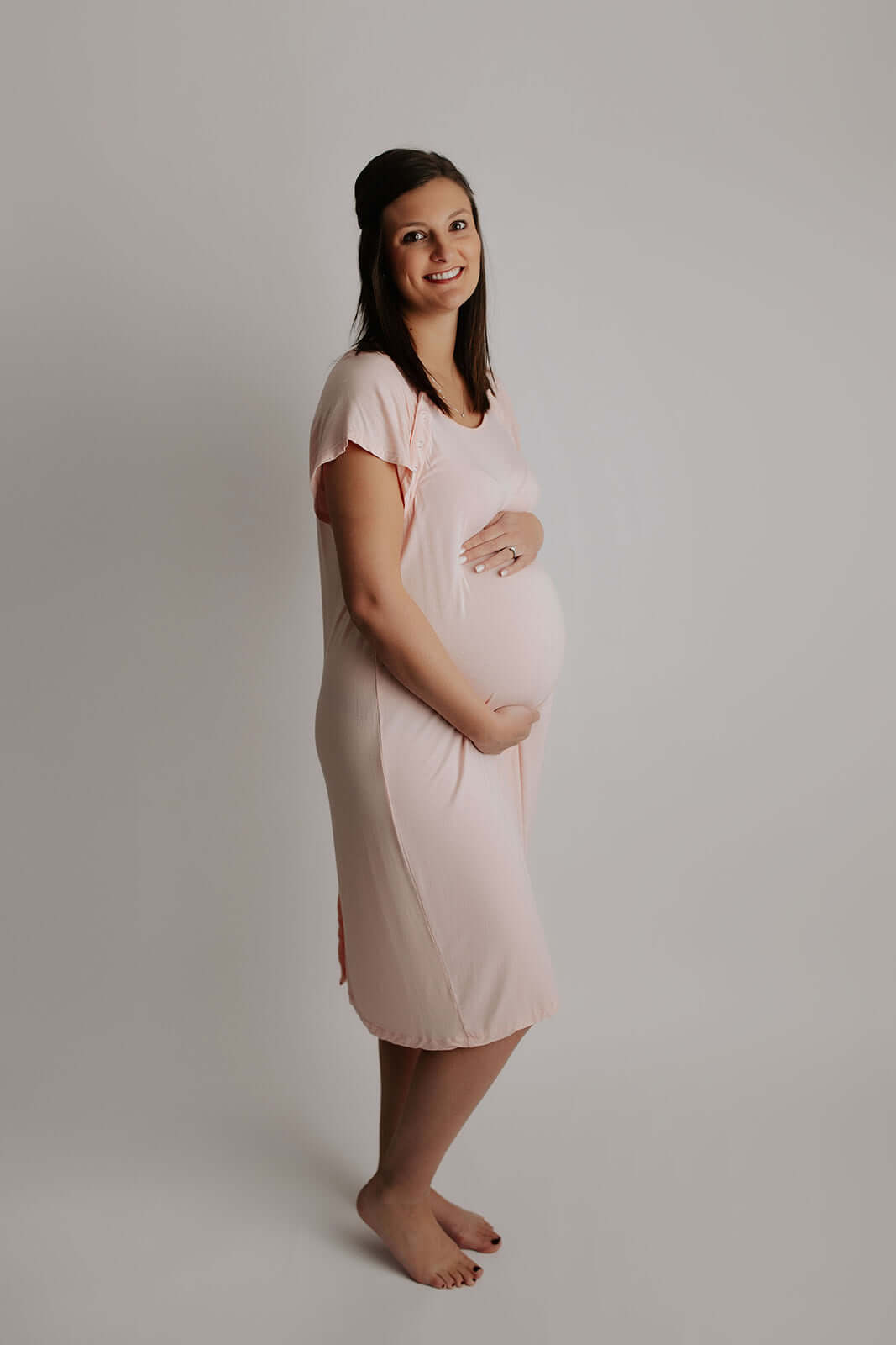 Heavenly Pink Mommy Labor & Delivery Gown | Milk & Baby