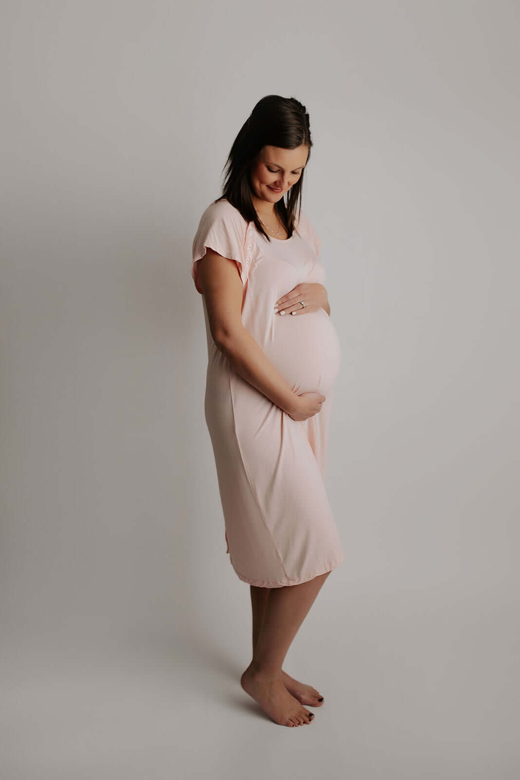 Heavenly Pink Mommy Labor & Delivery Gown | Milk & Baby