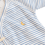 Blue Stripe Print Baby Kimono Onesie | Milk & Baby
