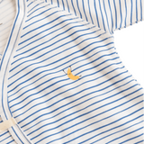 Blue Stripe Print Baby Kimono Onesie | Milk & Baby