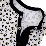 Allie Leopard Bamboo Ruffle Convertible Footie | Milk & Baby