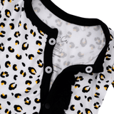 Allie Leopard Bamboo Ruffle Convertible Footie | Milk & Baby