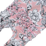 Allie Floral Bamboo Ruffle Convertible Footie | Milk & Baby