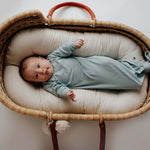 Blue Bird Ribbed Knotted Gown | Milk & Baby