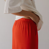 Cherry Red | Women's Bamboo Wide Leg Pants