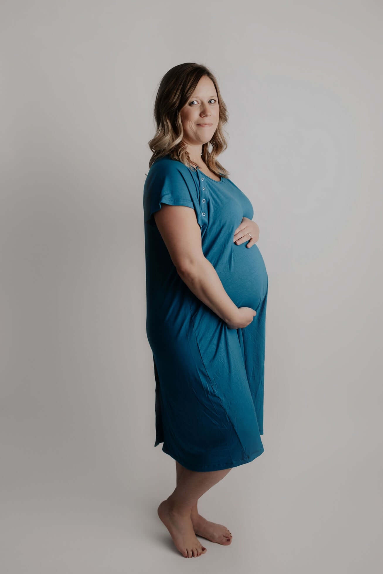 Blue Labor & Delivery Gown | Milk & Baby