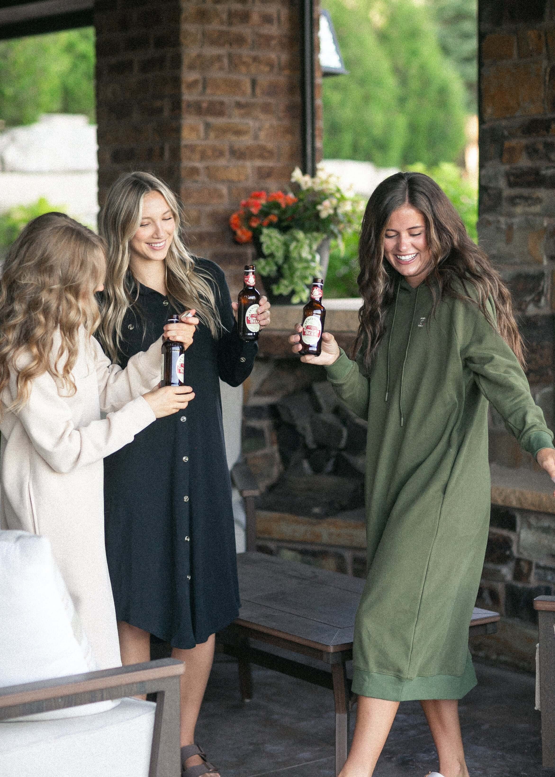 Teagan Black Ultra Soft Shirt Dress | Milk & Baby