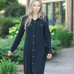 Teagan Black Ultra Soft Shirt Dress | Milk & Baby