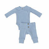 Blue Pointelle Layette Set | Milk & Baby