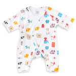 Puppy Party Baby Kimono Onesie | Milk & Baby